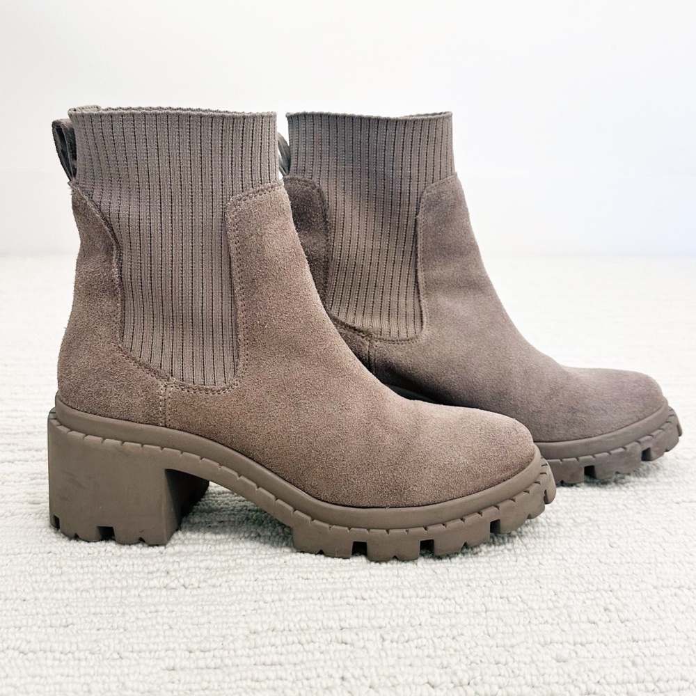 STEVE MADDEN Hayle Women's 7M Tan Chelsea Boot Slip-on Platform Granola Girl